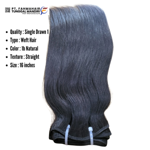 ผมมนุษย์แท้ Remy สำหรับต่อผมมนุษย์แบบ100% ผมตรงกระดูกธรรมชาติแบบอินโดนีเซียทำจากผ้าสองชั้น - Product Image 4