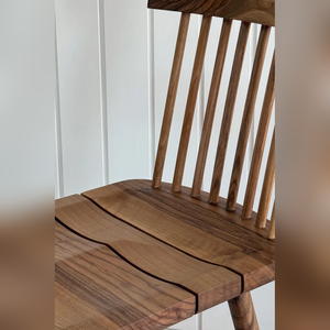 Silla de Comedor Moderna, Duradera y Minimalista, Hecha a Mano en Madera de Nogal Sólido, sin Brazos, para Restaurantes y Hostelería - Product Image 5