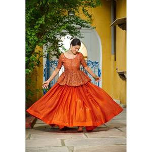 Designer Sequins Embroidery Readymade Lehenga Choli Set Elegant <b>Dresses</b> <b>for</b> <b>Women</b> - Product Image 2