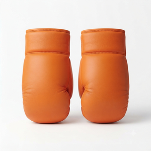 Guantes de Boxeo de Cuero Vacuno Naranja, Duraderos, con Soporte Ajustable para la Muñeca, para Entrenamiento, Sparring, Guantes de Boxeo Profesionales - Product Image 2