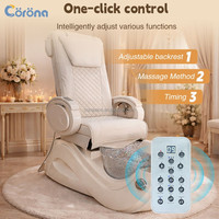 Mobilier de salon de manucure de luxe, équipement professionnel pour les soins des pieds, fauteuils de pédicure avec massage