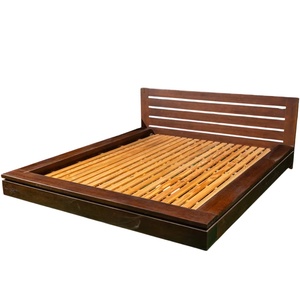 Cama de estilo japonés de alta calidad, madera de roble blanco nogal, diseño antiguo y minimalista elegante Simple para el hogar, apartamento de caoba - Product Image 2