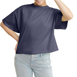 T-shirt court pour femme de qualité supérieure, logo personnalisé imprimé, vente chaude, respirant, ajusté, idéal pour l'été, prix bas - Product Image 1