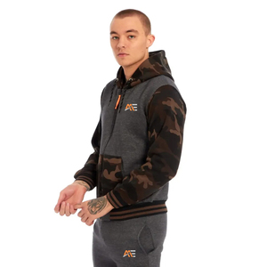 100% Cotton Camo <b>Hoodie</b> Tracksuit Set Custom Jogger Pants Casual Streetwear Activewear Two Piece Sportswear Outfit OEM Wholesale - Product Image 3