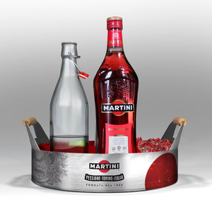 Grey Goose Aluminum Ice Buckets and Martini <b>Serving</b> Tray Stainless Steel Model ACT-5039 - Product Image 1