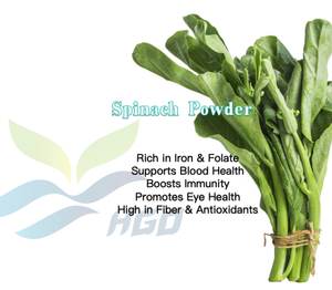 HGO Suministro Directo de Fábrica de Polvo de Espinaca Pura Natural (Grado Alimenticio) Especificación Polvo Vegetal (Polvo de Fruta Liofilizado) - Product Image 4