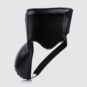 New Arrival Custom Made Black Leather <b>MMA</b> Sanda Fly Boxing <b>Groin</b> <b>Guard</b> For Training Durable Boxing Protective Training Gear - Product Image 2