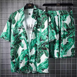 ชุดเซ็ตสองชิ้นลายฮาวายสำหรับฤดูร้อน พิมพ์ลาย 3 มิติ คุณภาพสูง เสื้อโปโลชายหาดและกางเกงขาสั้นสำหรับผู้ชาย - Product Image 6