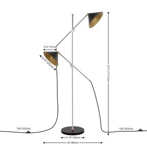 Lampe de lecture sur pied réglable avec col flexible et base lourde pour chambre et bureau - Product Image 4