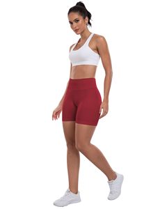 Sports Yoga Shorts For Women Workout Gym Biker Shorts High Waisted Tummy Control Butt Lifting Running Booty Scrunch Butt Shorts - Product Image 4