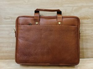 Venta caliente Durable Genuine Water Buffalo Leather Business Laptop Messenger Bag Sling Strap Impermeable Personalizado para Picnic - Product Image 3