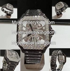 Se Acepta Personalización de Cualquier Estilo, Reloj de Moissanita con Incrustaciones de Diamantes que Pasa la Prueba del Probador de Diamantes, Reloj de Moissanita VVS con Incrustaciones - Product Image 2