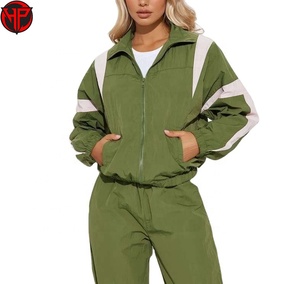 เสื้อแจ็คเก็ตกันลมระบายอากาศ ชุดแจ็คเก็ตกันลมสองชิ้น ชุดวอร์มแจ็คเก็ตกันลมขายส่งสำหรับผู้หญิง ชุดวอร์มสำหรับผู้หญิง - Product Image 4