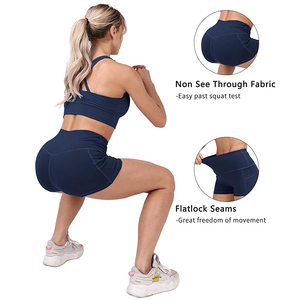 Custom Sport Woman's Gym Athletic Compression Cycling Jogging <b>Tight</b> Shorts Female Waist Yoga Workout Bike Sweat Shorts for Women - Product Image 6