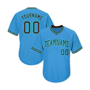 Último Estilo, Servicio OEM, Jersey de Béisbol a la Moda, Antibacteriano, Gran Venta, 100% Algodón, Transpirable, Bajo Precio, Manga Corta, Personalizado - Product Image 3