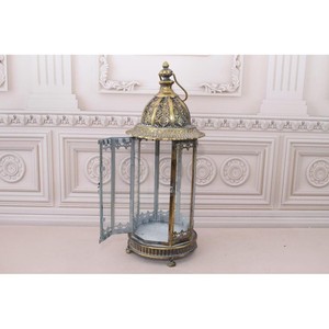 Highest Demand <b>Brass</b> Cylindrical <b>Lantern</b> with Glass Panels for Home Decoration Durable Finish - Product Image 5