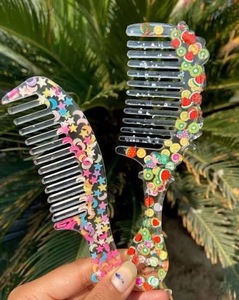 Peigne en résine professionnel pour barbier, écologique, de haute qualité, pour la coiffure en salon, cadeau pour la fête des mères, Noël - Product Image 2