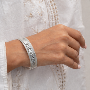 925 Sterling Silver Om Namah Shivaya Engraved Kada Bangles Hindu Spiritual Cuff Adjustable <b>Gold</b> Yellow <b>Gold</b> Plated Unisex Gift - Product Image 4