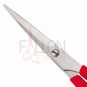 Red <b>Handle</b> Barber Scissors Professional Hair Cutting Scissors Stainless Steel Salon <b>Shears</b> - Product Image 2