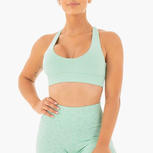 Soutien-gorge de sport pour femme de haute qualité, respirant, avec logo personnalisé, style simple, sensation seconde peau, grande taille, pour le yoga et le fitness, fermeture avant - Product Image 1