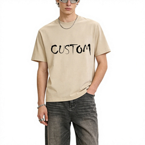 Custom Printed Men's Cotton Casual T-<b>Shirt</b> <b>Short</b> <b>Sleeve</b> Summer Solid Color Letter Front Design Breathable Woven Poplin <b>Shirt</b> - Product Image 3