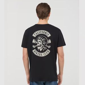 เสื้อยืดคอกลมแขนสั้นสีดำคุณภาพสูงสำหรับผู้ชาย ทรงปกติ ผ้าฝ้ายเนื้อนุ่ม สวมใส่สบาย พิมพ์ลายตัวอักษรด้านหน้า - Product Image 6