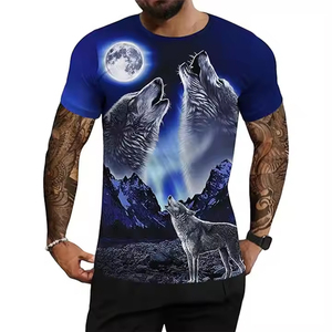 T-shirt pour homme en coton 100% de qualité supérieure, imprimé par sublimation, taille plus, vêtements décontractés, imprimé numériquement - Product Image 2