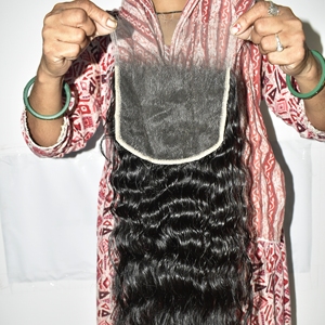 Raw Hair Natural Wholesale Price 10-22 Inch Machine Double Weft Indian Remy Grade Virgin Human Hair HD Closure <b>Curly</b> <b>Extensions</b> - Product Image 5