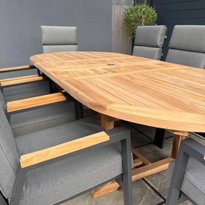 Outdoor Teak Wood <b>Dining</b> <b>Table</b> Set Modern Patio Chair Furniture Manufacturer Indonesia - Product Image 3