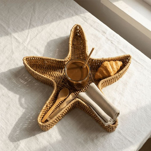 Nouvel Arrivage 2026 Plateau en Rotin en Forme d'Étoile de Mer pour Décoration Intérieure, Meilleure Vente, OEM Accepté, Vente en Gros du Vietnam - Product Image 1