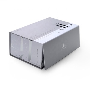 Haute qualité Logo personnalisé Rectangle papier magnétique boîte gris cosmétique Mailer cadeau UV avantage feuille gaufrage pour maquillage imprimé - Product Image 6
