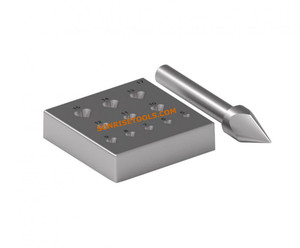 Outil de gravure grand format en fer/bois, à découpe conique en forme de baguette et de cœur, pour la fabrication de bijoux et l'usage DIY, Sun Tools/STIPL - Product Image 2