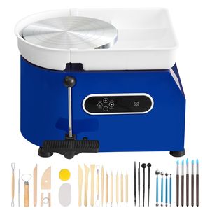 Tornio per Ceramica da 450W per Principianti Adulti, Ruota da 11 Pollici, Velocità Regolabile 60-300 RPM, Maniglia e Pedale in ABS Staccabili - Product Image 1