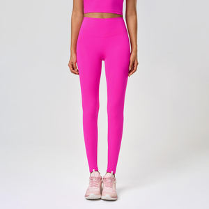 Leggings de yoga taille haute pour femmes, personnalisables en gros, avec contrôle du ventre, couleur unie, pour l'entraînement sportif, avec poches - Product Image 2