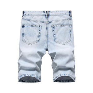 <b>Mens</b> Ripped Denim Shorts Casual <b>Jeans</b> Shorts Trendy Streetwear Fashion - Product Image 2