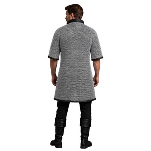 Chainmail Shirt – Medieval <b>Riveted</b> Armor Habergeon for Cosplay & Reenactment – 9mm Flat Ring Steel - Product Image 2