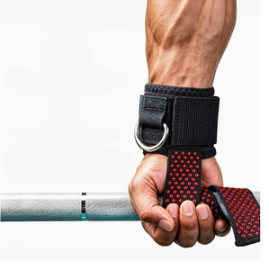 <b>Weight</b> <b>Lifting</b> Straps Red Non-Slip Adjustable Wrist Support Double Ring Closure Unisex Strength Training <b>Equipment</b> - Product Image 6