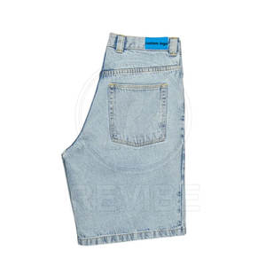 Pantalones Cortos de Mezclilla Casuales Holgados de Algodón 100% con Logotipo Personalizado, Tejido Transpirable Ecológico para Entrenamiento, Último Diseño - Product Image 3