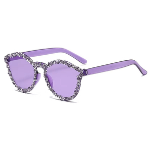 Lunettes de soleil rétro rondes 2025 avec monture perlée pour femme, lunettes roses tendance pour homme, verres solaires diamantés, protection UV400 pour la plage - Product Image 5