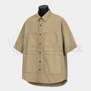 Camisa de Mezclilla Personalizada para Hombre, Estilo Casual Otoñal, Talla Grande, con Botones a Presión, Fabricante de Ropa Ecológica ODM - Product Image 2