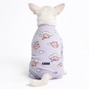 Pijamas para perros con estampado de cerdo volador, ropa de dormir suave y elástica para mascotas, ropa de dormir transpirable y acogedora para todas las estaciones, ropa de dormir para perros pequeños y medianos, ropa para interiores - Product Image 2
