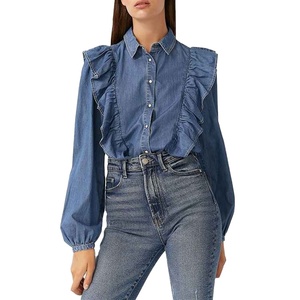 Top de Mezclilla para Mujer, de Alta Calidad, Sofisticado, Elegante, Moderno, Casual, Cómodo, Premium, Duradero, Suave y a la Moda - Product Image 1