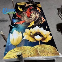 Panneau mural en PVC imitation marbre imprimé en 3D, à faible coût, imperméable, ignifuge, haute brillance, résistant aux UV, pour hôpitaux et appartements
