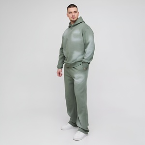 Conjunto de Sudadera con Capucha y Pantalones Deportivos Extra Grandes para Hombre, Ropa Deportiva Informal, Sudadera con Capucha y Pantalones Deportivos de Dos Piezas, Traje Deportivo con Logotipo Personalizado - Product Image 1