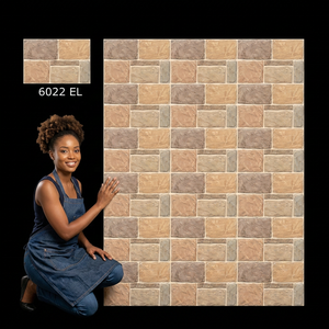 Carreaux muraux extérieurs en céramique émaillée brillante à motif brique 3D pour espaces commerciaux et de vente au détail 250x375mm - Product Image 5