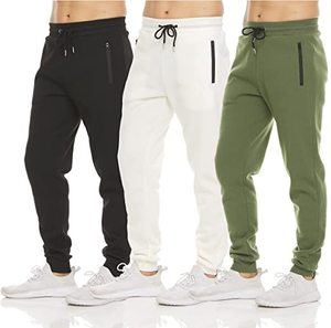 New Custom Logo <b>Mens</b> Casual Mid Fleece <b>Jogger</b> Track Pants Active Outdoor Slim Fit Sports <b>Polyester</b> Cotton Drawstring - Product Image 1