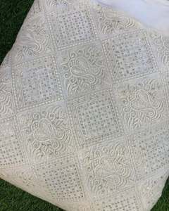 High Quality <b>Sequin</b> Embroidery Fabric 3D Floral Lace Fabric for Evening Dress Wedding Gown Garment - Product Image 1