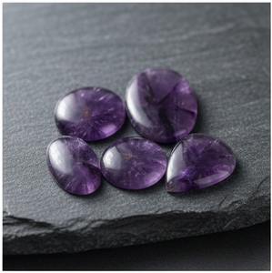 Cabujón de Amatista Natural en Forma de Estrella, Piedras Preciosas Sueltas Pulimentadas de Alta Calidad, Certificadas por CNAS, Tamaños Personalizados, Joyería GRV para Joyas - Product Image 1
