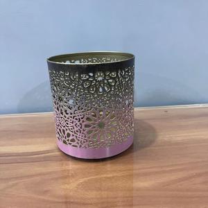 Modern Iron Etched Candle Holder Decorative <b>Tealight</b> Votive Holder Floral Pattern Table <b>Lantern</b> Home Wedding Decor - Product Image 1