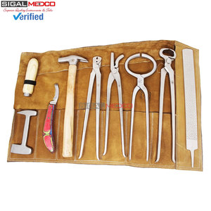 Horse Farrier Tool 9 Piece Hoof Grooming Kit Professional Equine Hoof Care <b>Set</b> Durable Stainless Steel Reusable Farrier - Product Image 3